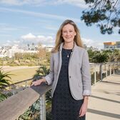 Chief Resiliancy Officer Lindsay Call Standing in Tongva Park